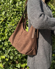 ダブルベルトスエードショルダーバッグ