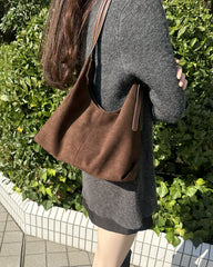 ダブルベルトスエードショルダーバッグ