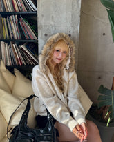 ニットファーパーカー