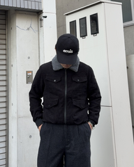 コーデュロイ襟ボアジャケット