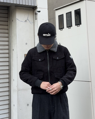 コーデュロイ襟ボアジャケット