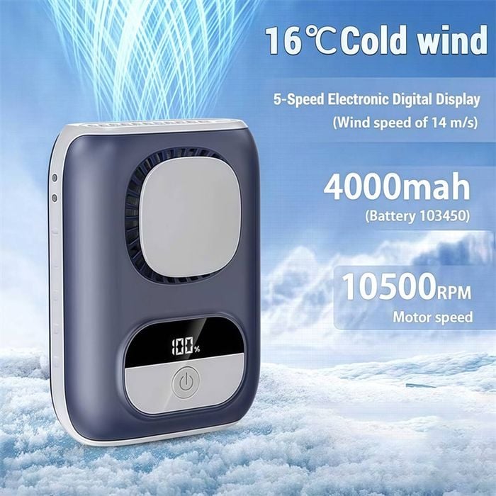 Clip-On Personal Body Cooling Neck Fan