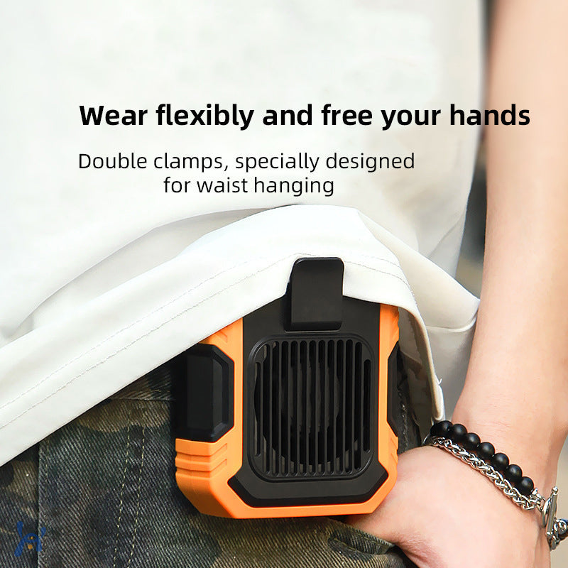 Outdoor Wearable Cooling Fan with Light