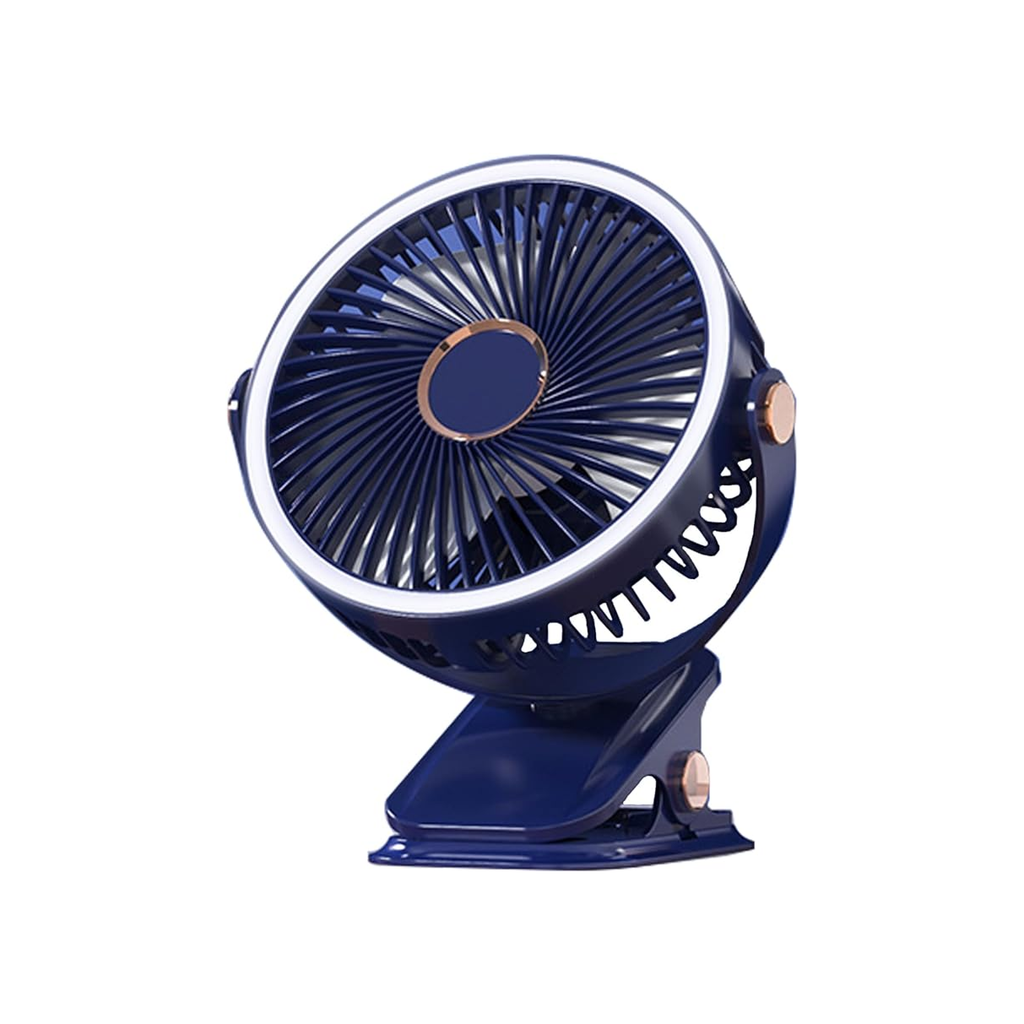 3-in-1 Portable USB Rechargeable Clip-on Fan