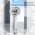 Ice Cooling Transparent Handheld Fan USB Rechargeable Portable Mini Fan