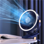 3-in-1 Portable USB Rechargeable Clip-on Fan