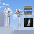 Ice Cooling Transparent Handheld Fan USB Rechargeable Portable Mini Fan
