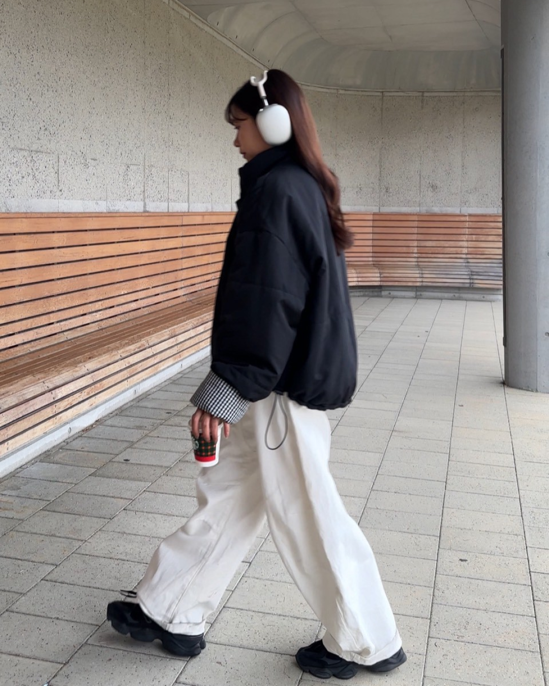 ギンガムチェックリバーシブルジャケット