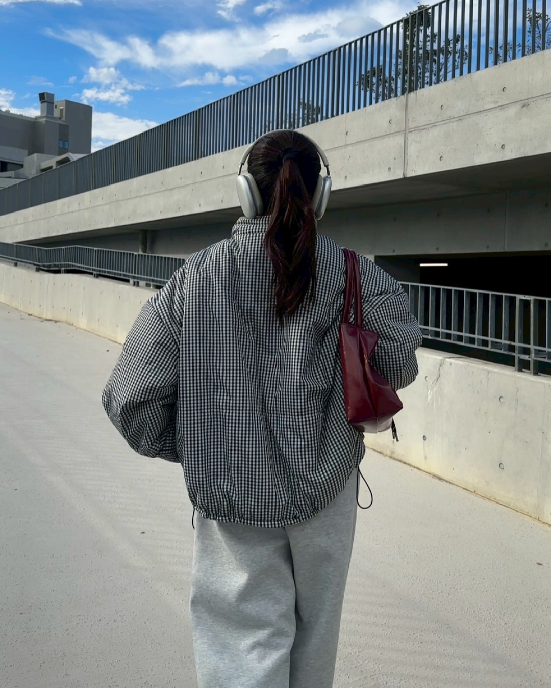 ギンガムチェックリバーシブルジャケット