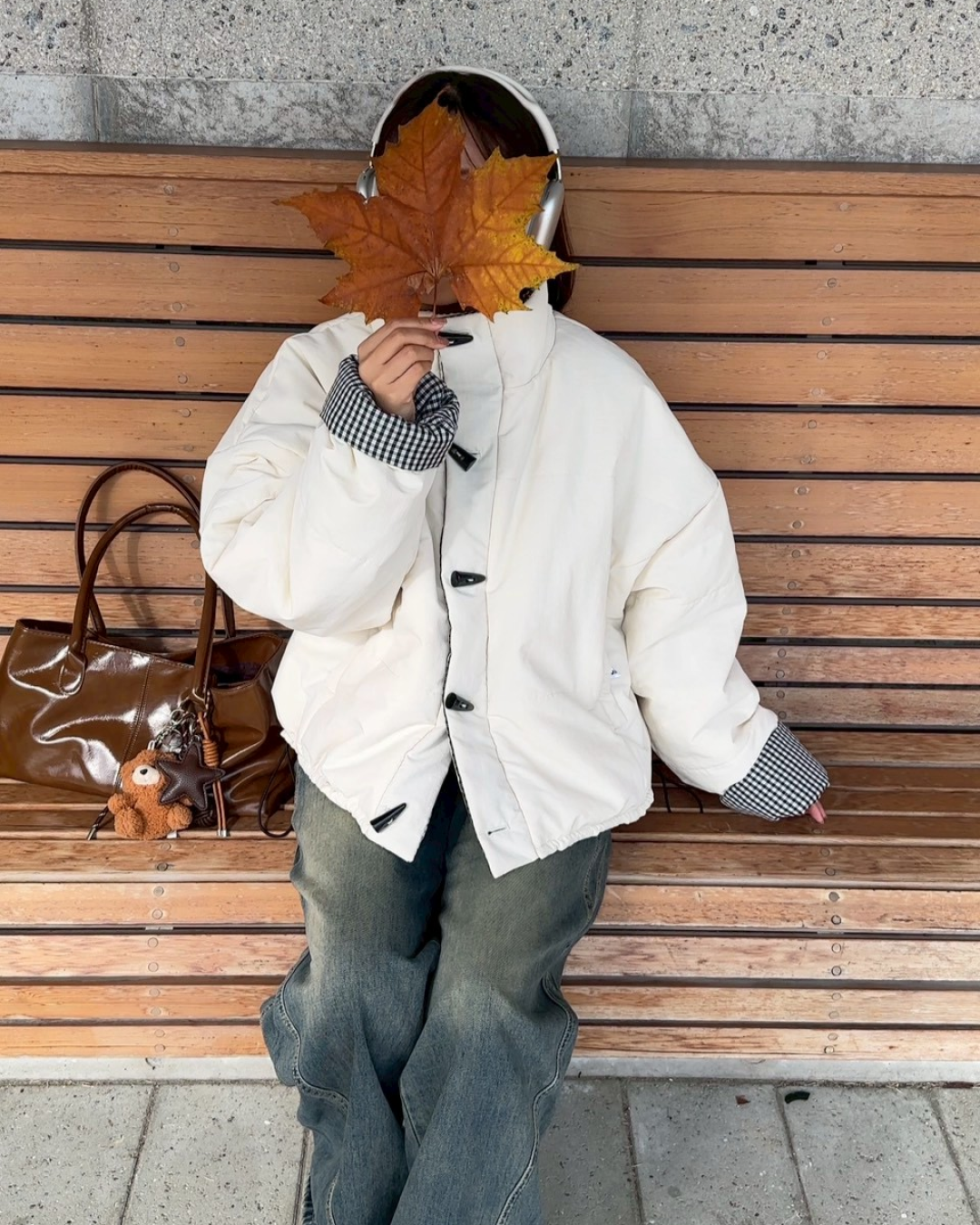 ギンガムチェックリバーシブルジャケット