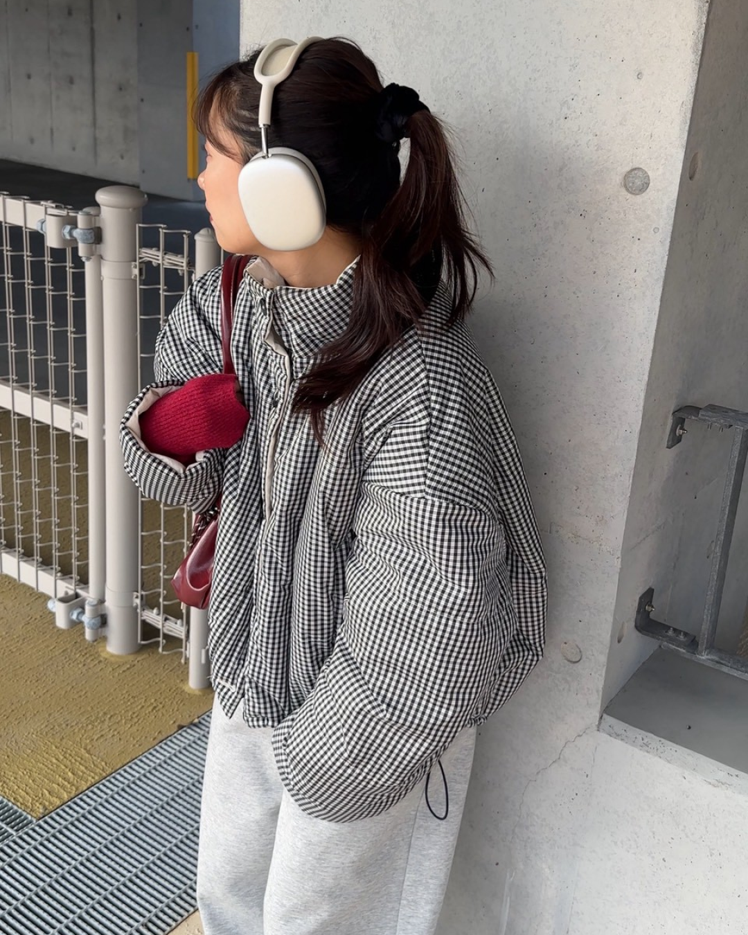 ギンガムチェックリバーシブルジャケット