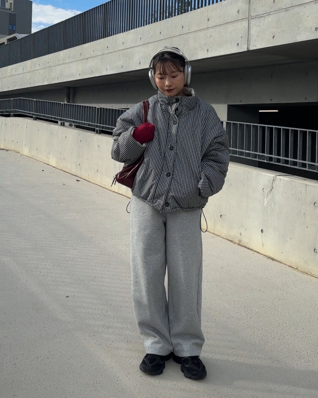 ギンガムチェックリバーシブルジャケット