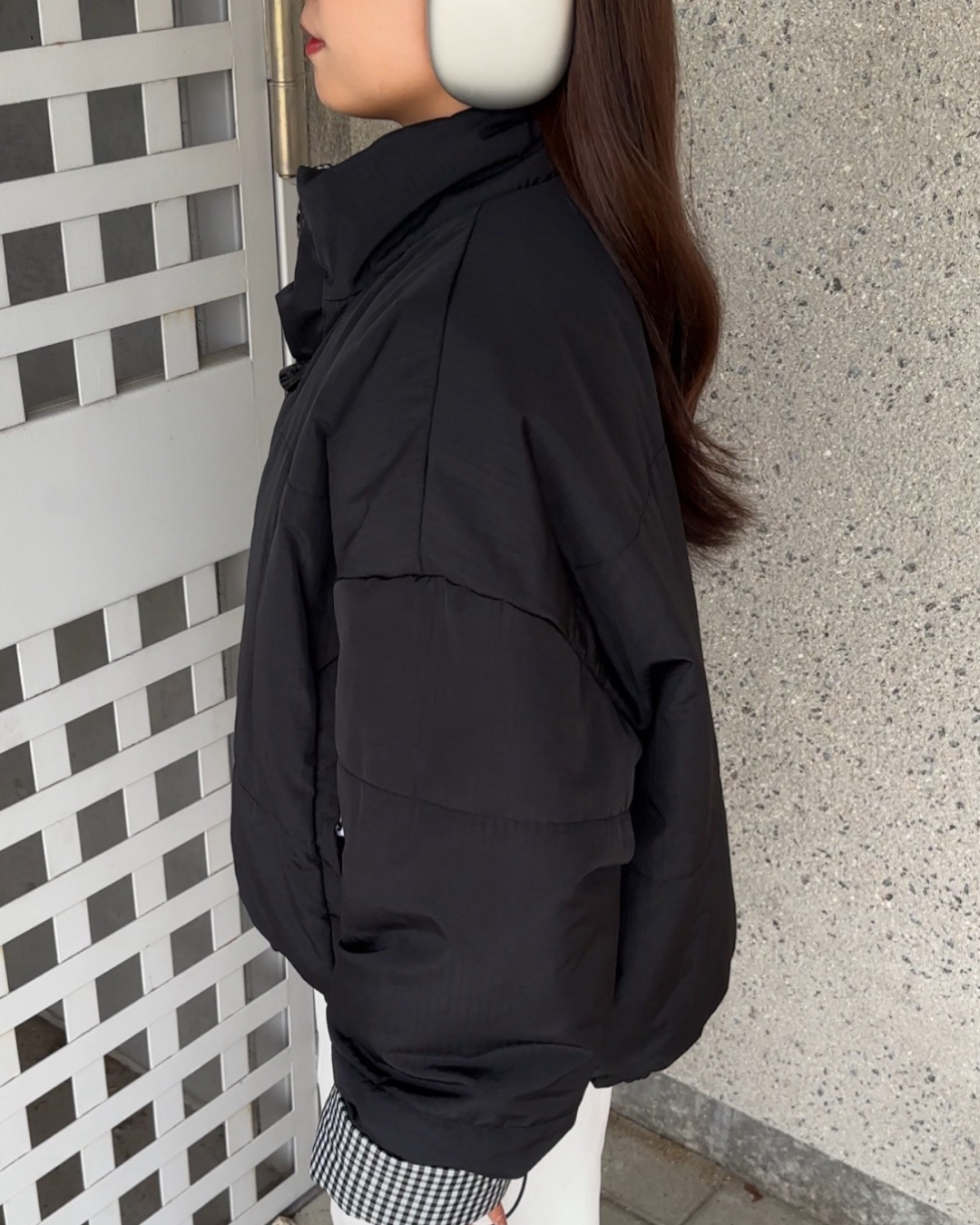 ギンガムチェックリバーシブルジャケット