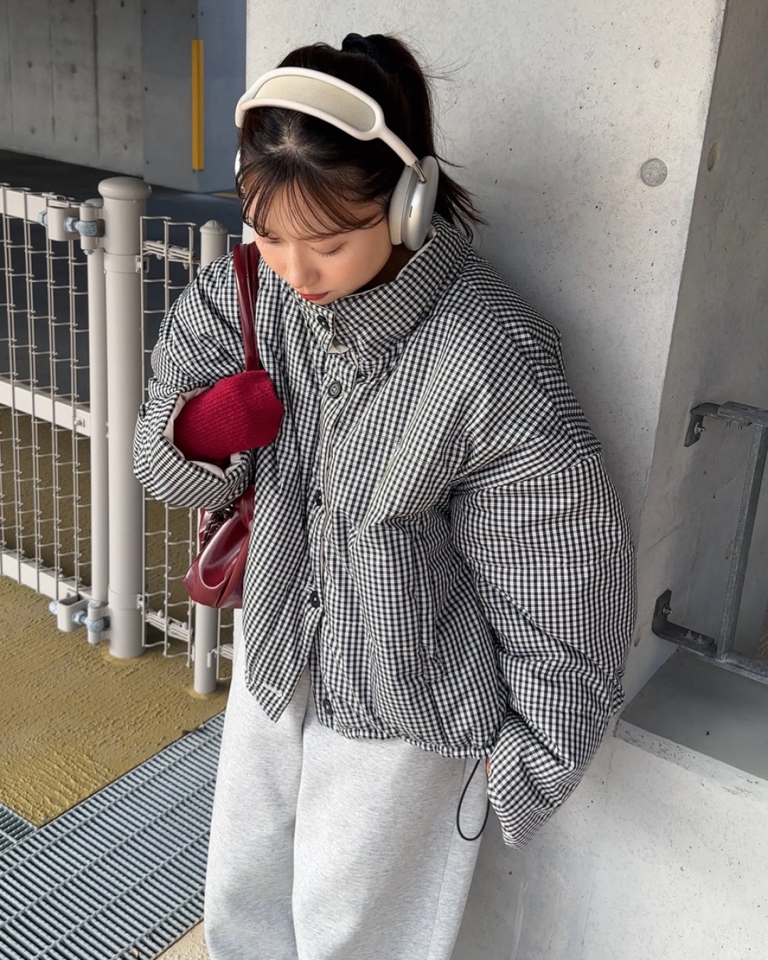 ギンガムチェックリバーシブルジャケット