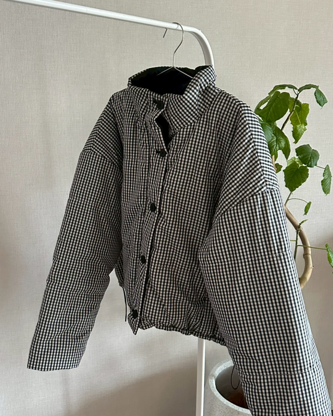 ギンガムチェックリバーシブルジャケット