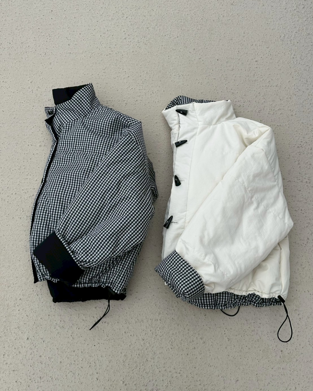 ギンガムチェックリバーシブルジャケット