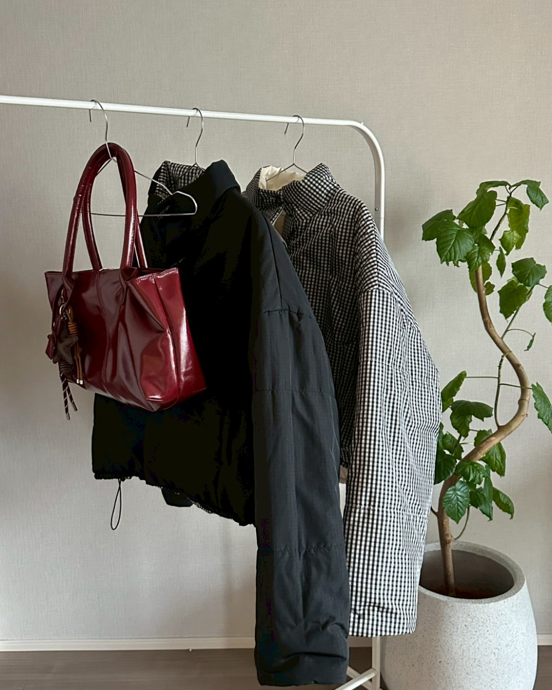 ギンガムチェックリバーシブルジャケット