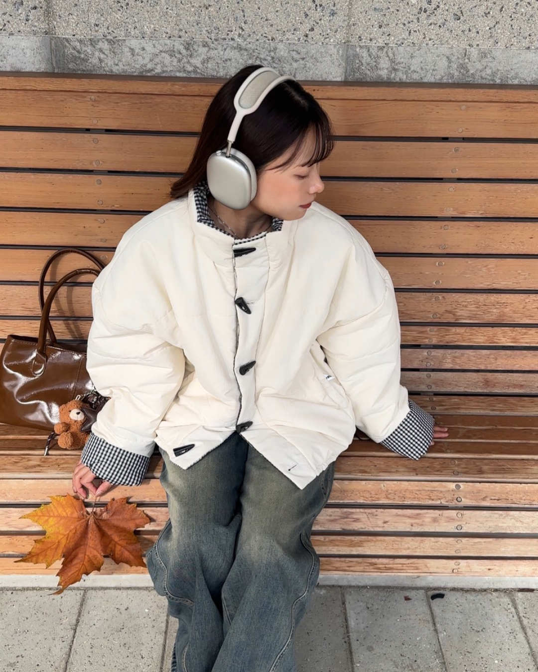 ギンガムチェックリバーシブルジャケット