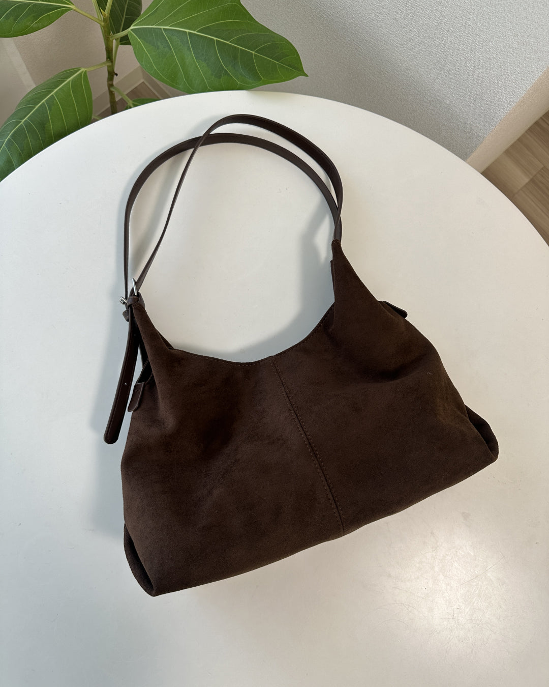 ダブルベルトスエードショルダーバッグ