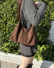 ダブルベルトスエードショルダーバッグ