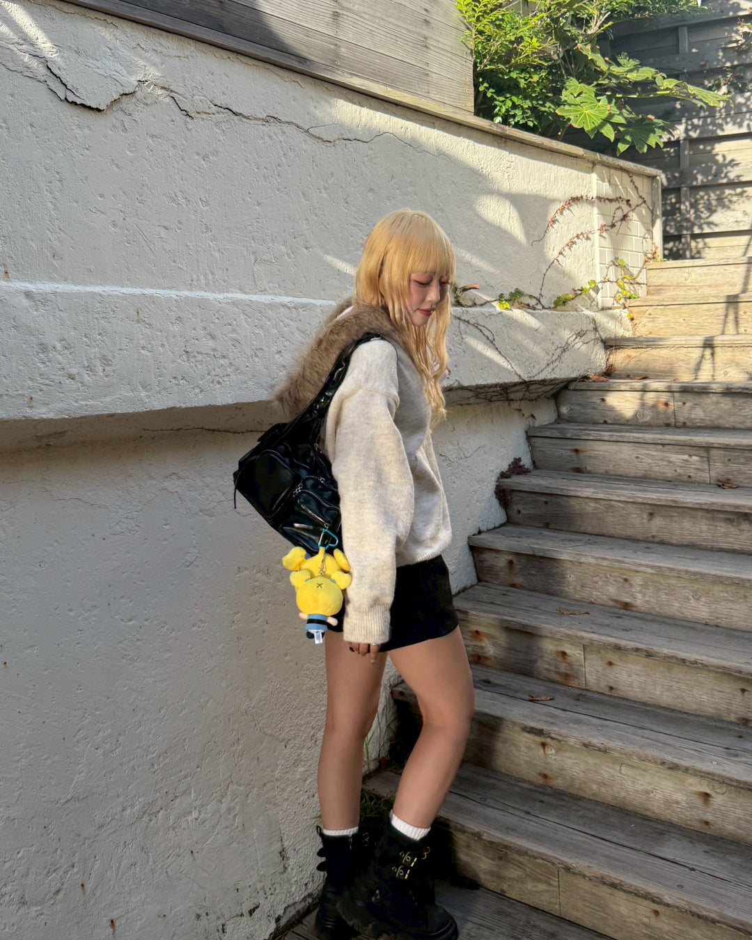 ニットファーパーカー