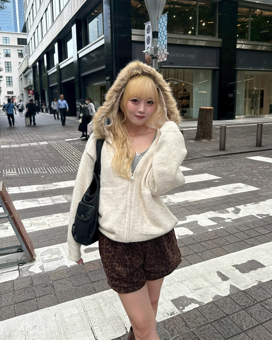 ニットファーパーカー