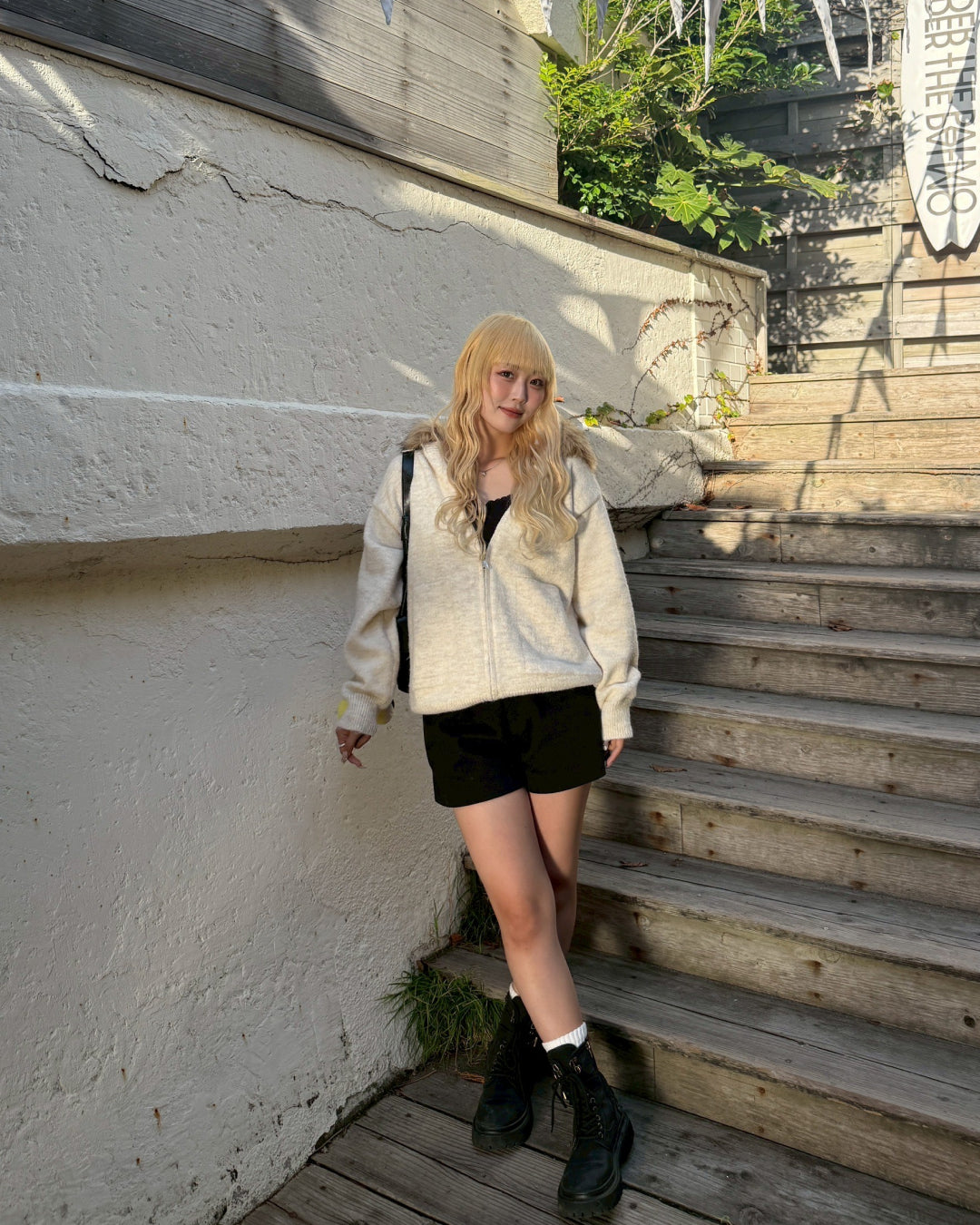 ニットファーパーカー