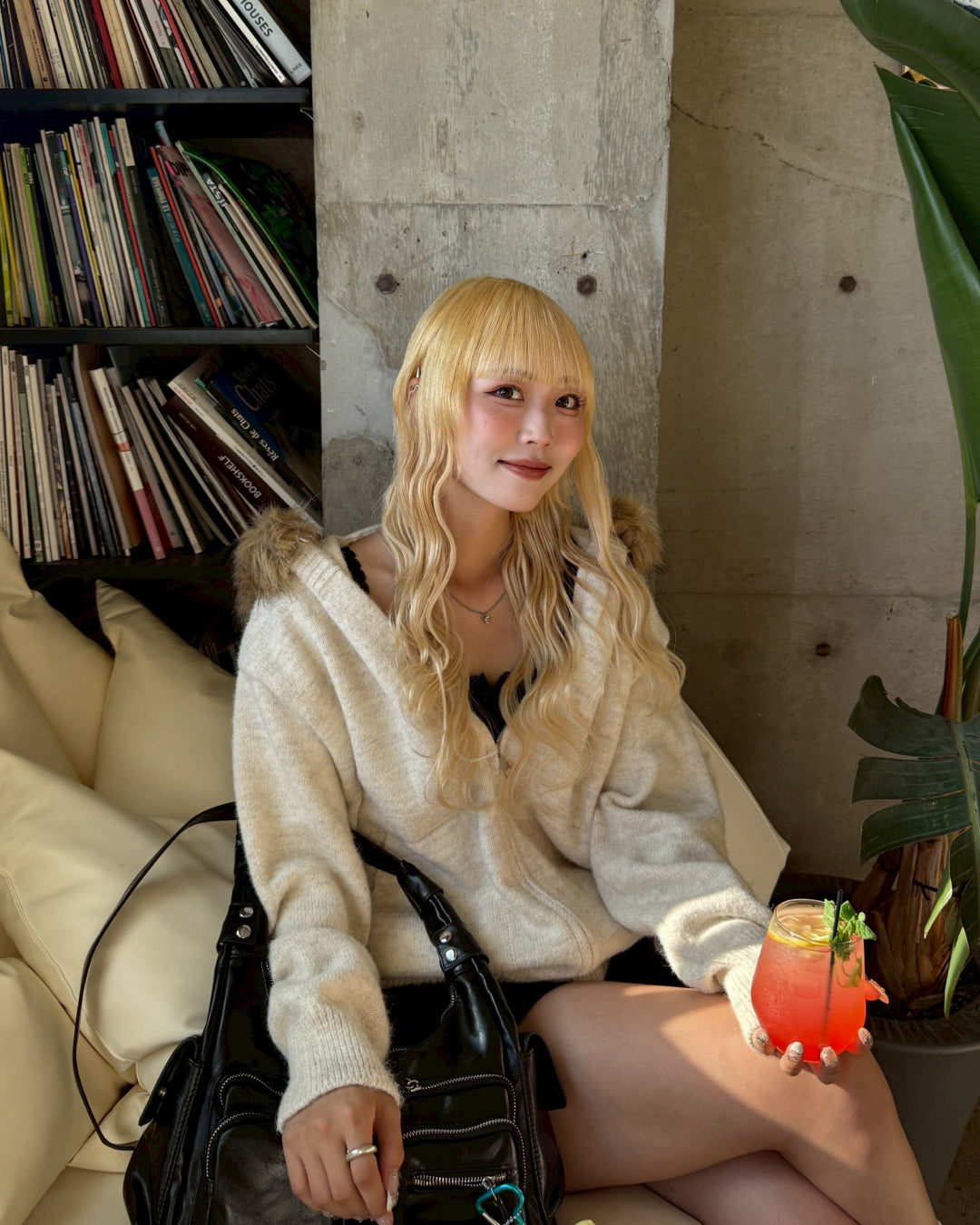 ニットファーパーカー