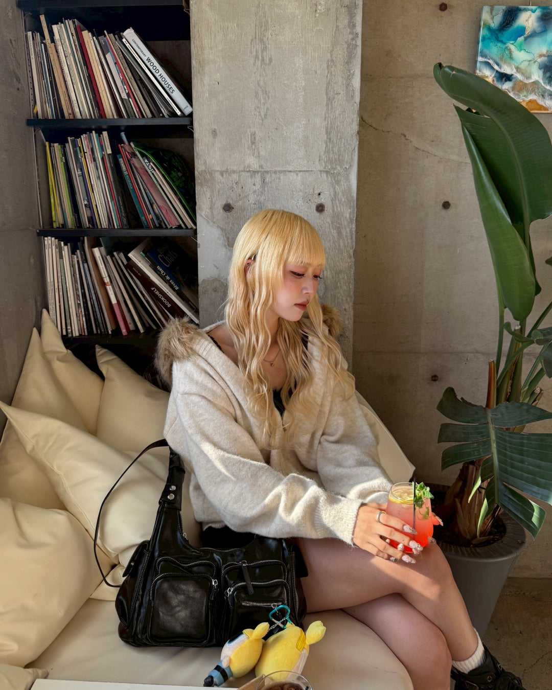 ニットファーパーカー