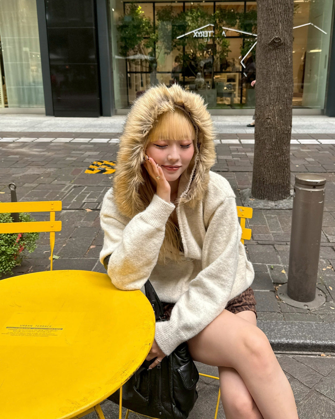 ニットファーパーカー