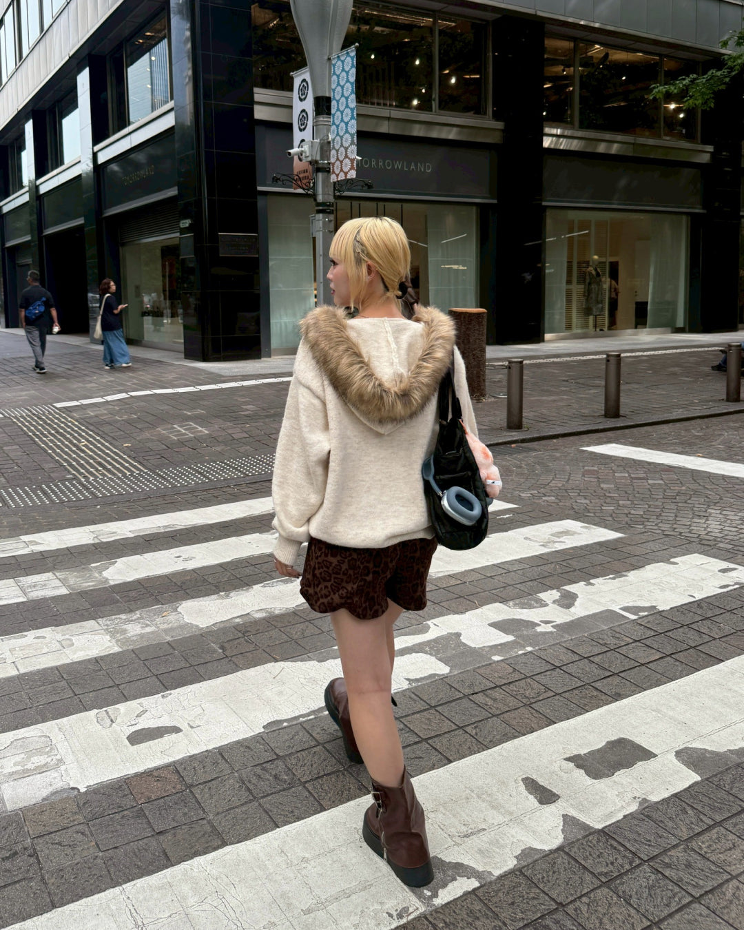 ニットファーパーカー