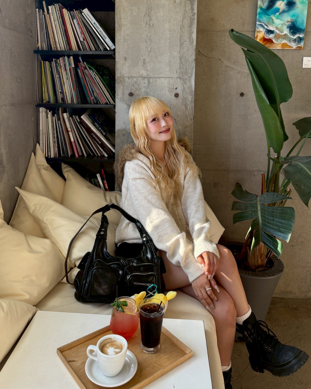 ニットファーパーカー