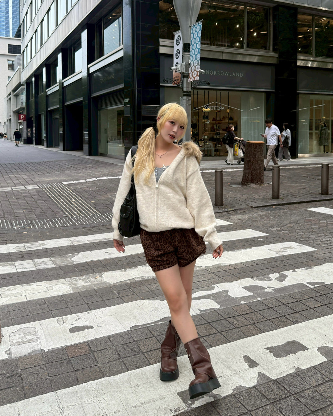 ニットファーパーカー