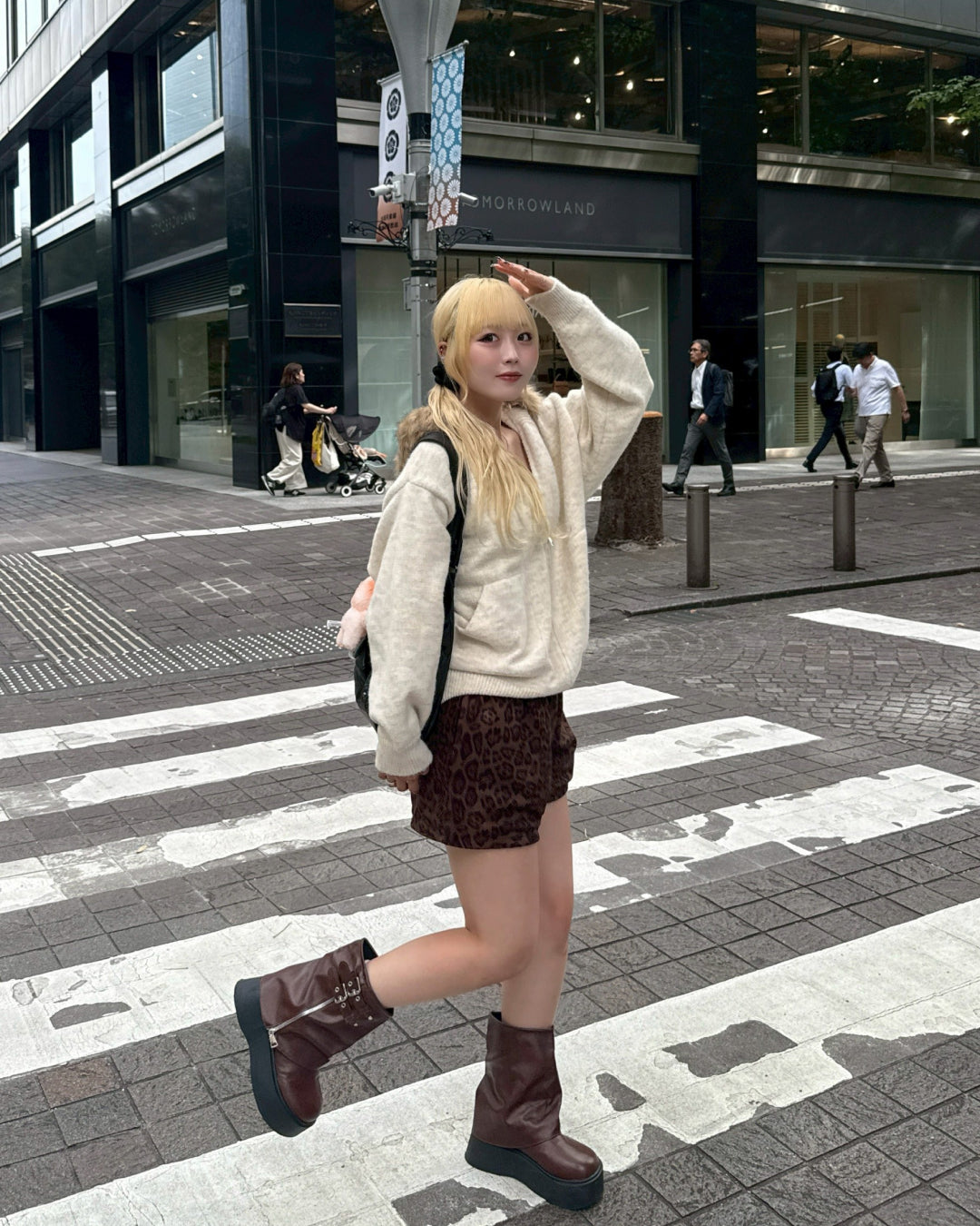 ニットファーパーカー