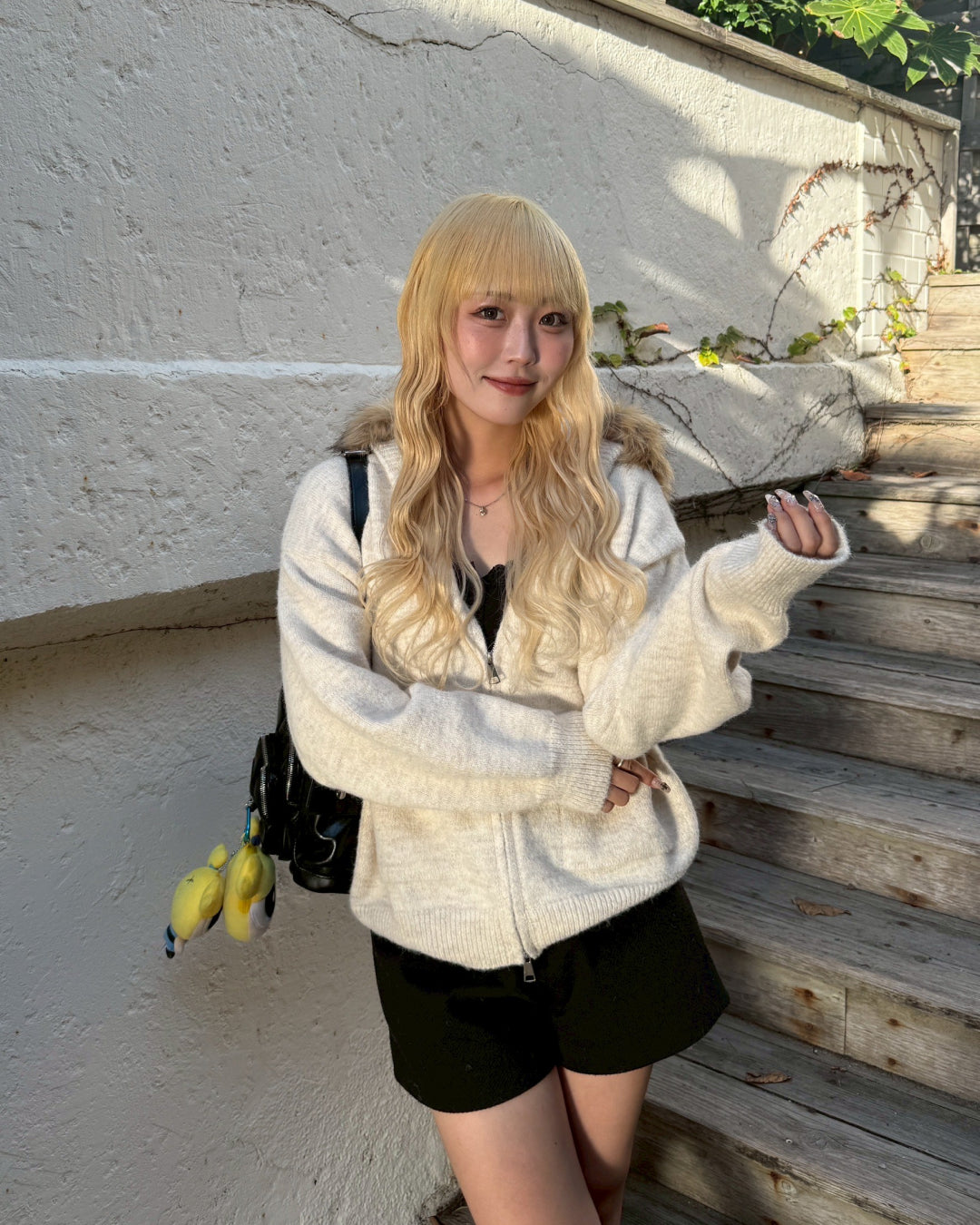 ニットファーパーカー