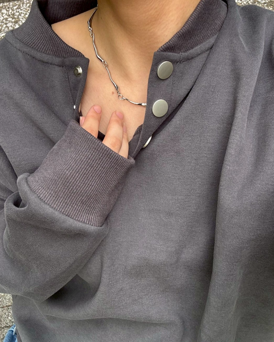 ウェーブチェーンネックレス