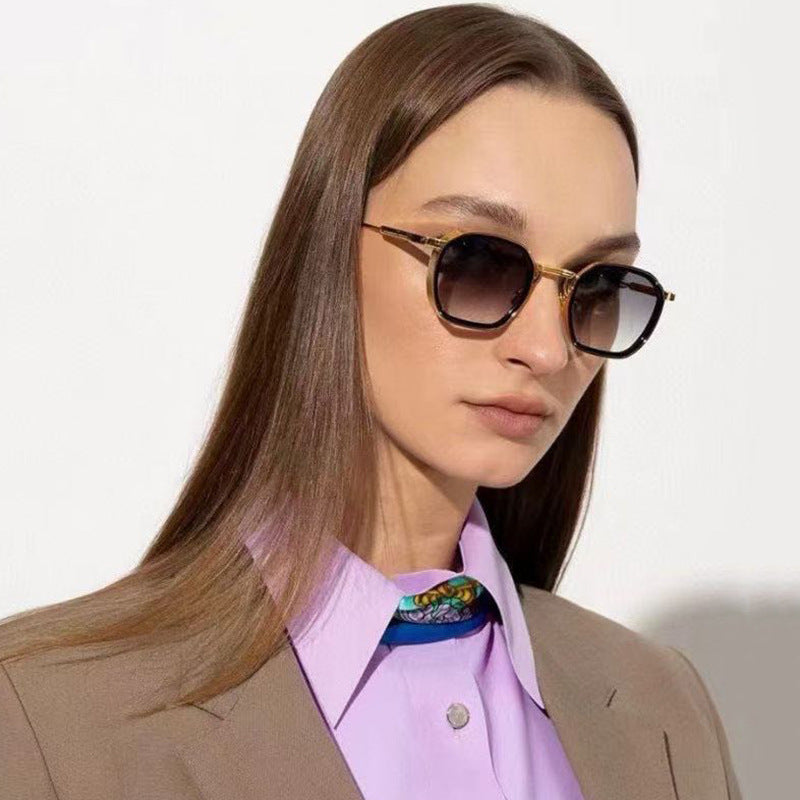 Stylish Square-Frame UV-Protection Sunglasses