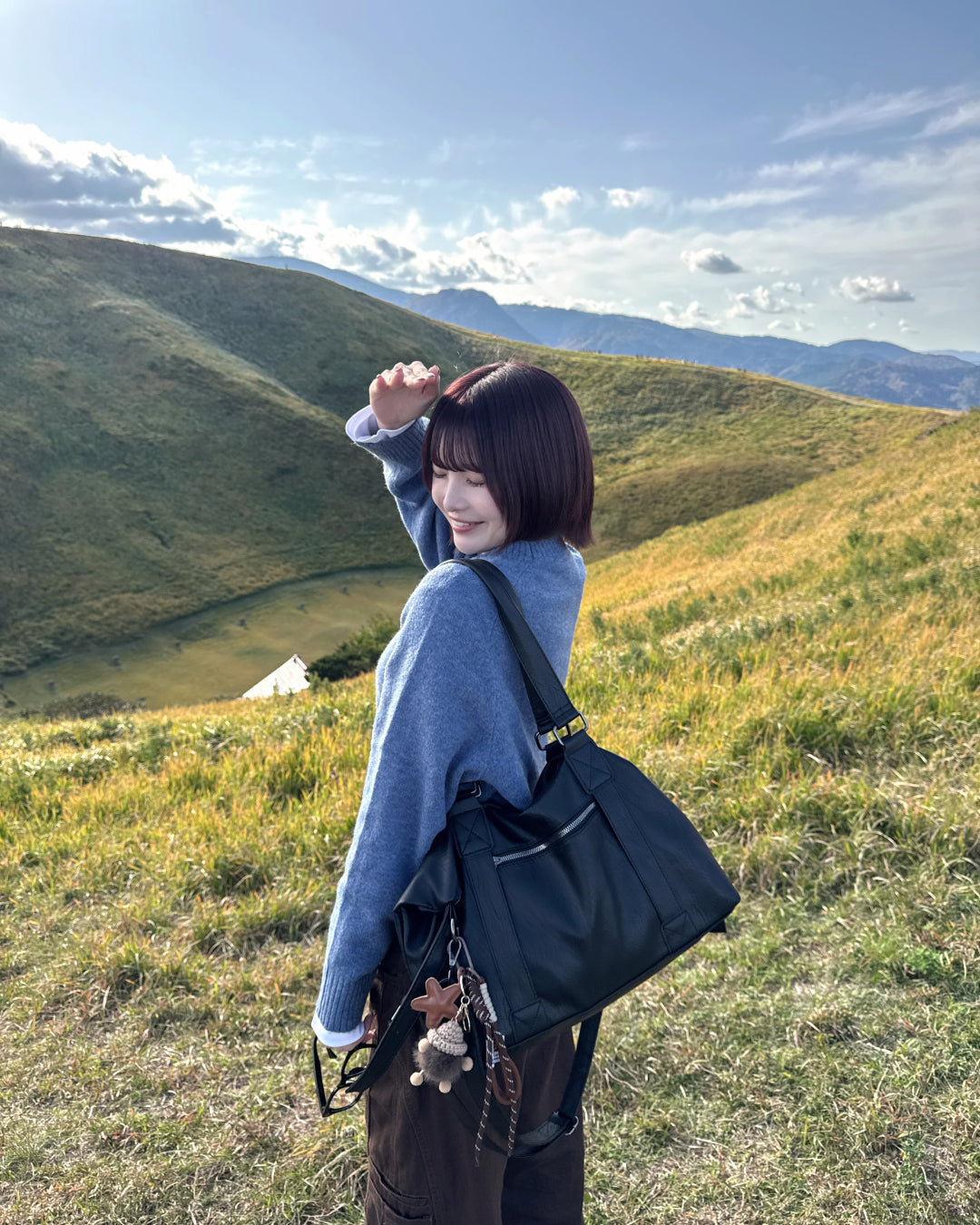 マルチウェイレザーライクボストンバッグ