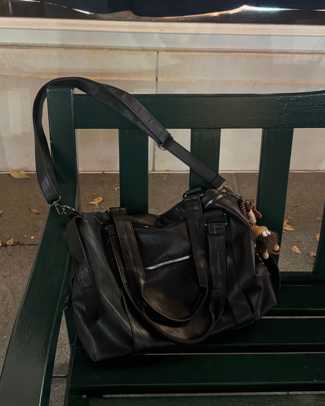 マルチウェイレザーライクボストンバッグ