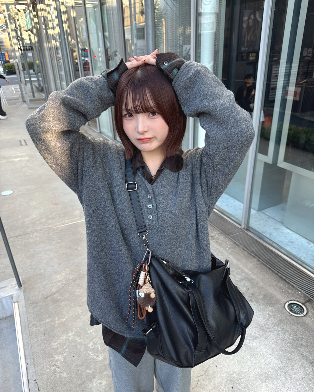 マルチウェイレザーライクボストンバッグ