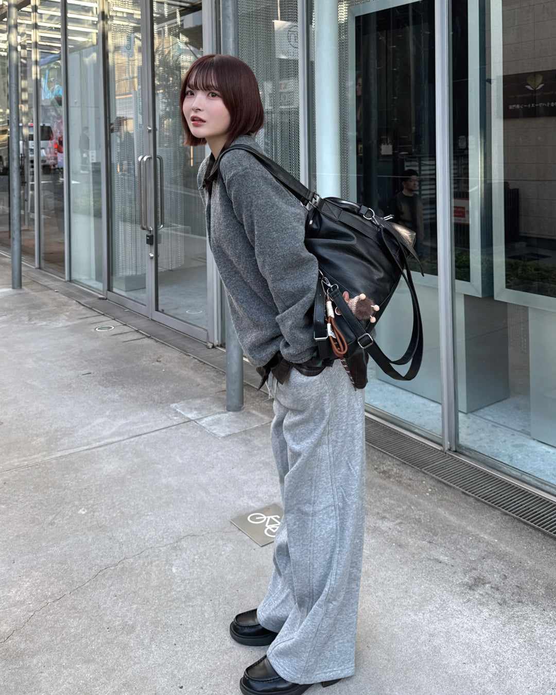 マルチウェイレザーライクボストンバッグ