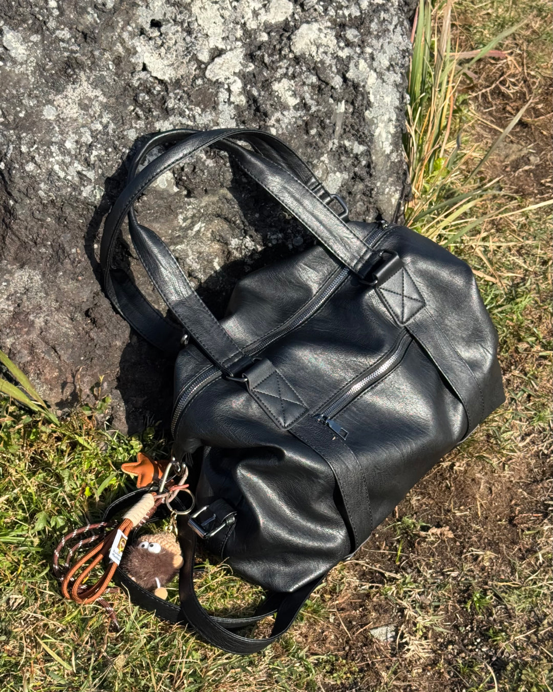 マルチウェイレザーライクボストンバッグ