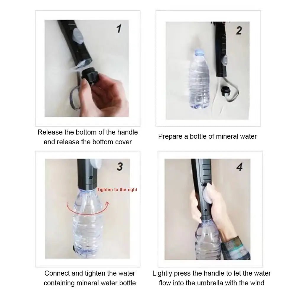 3-in-1 Cooling Umbrella – Portable Fan, Misting Spray & UV Protection