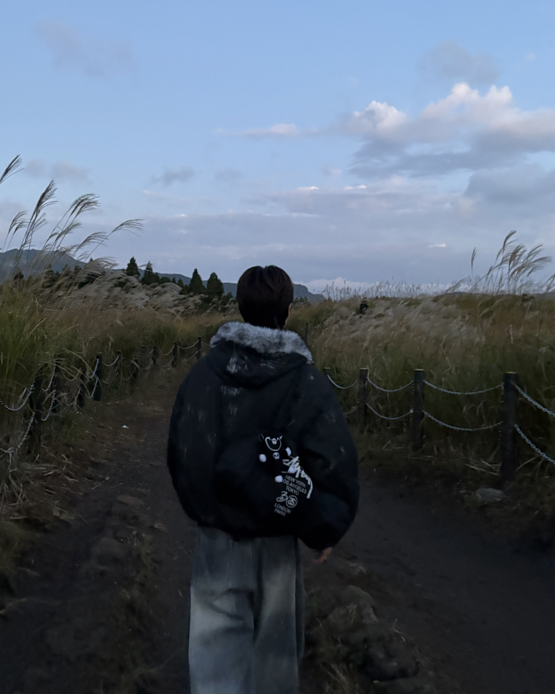 ウォッシュダメージファーフードジャケット