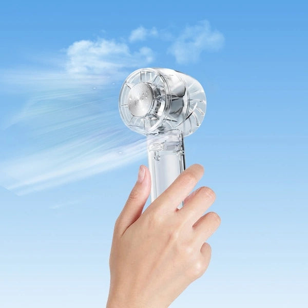 Ice Cooling Transparent Handheld Fan USB Rechargeable Portable Mini Fan Main image