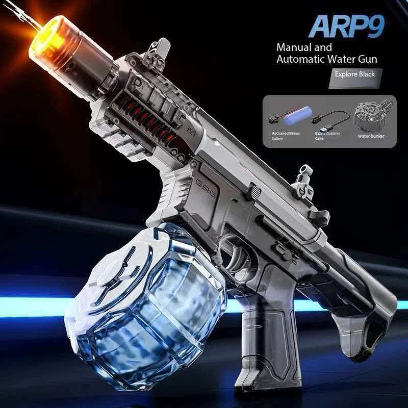 Electric Automatic Water Gun – Rechargeable High Capacity Water Blaster with Drum Tank